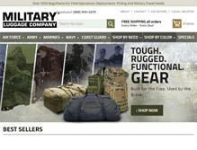 Tablet Screenshot of militaryluggage.com